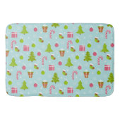Cute Kerstfeestay Pattern Badmat (Voorkant)