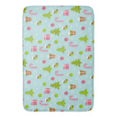 Cute Kerstfeestay Pattern Badmat (Voorkant Verticaal)
