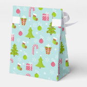 Cute Kerstfeestay Pattern Bedankdoosjes (Achterkant)