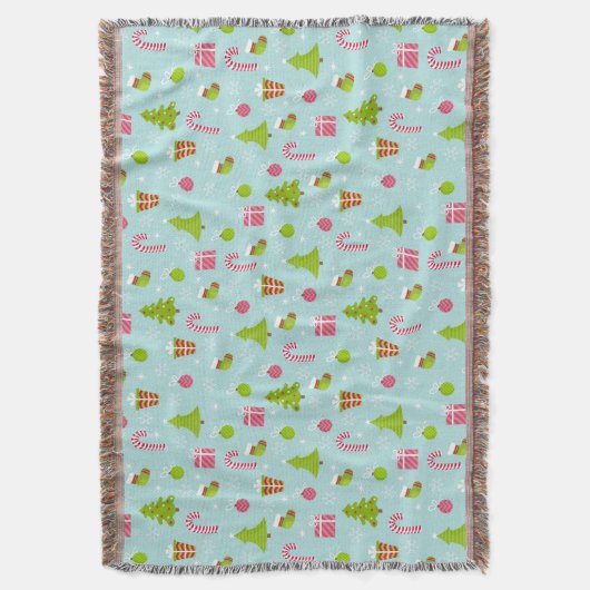 Cute Kerstfeestay Pattern Deken (Voorkant Verticaal)