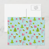 Cute Kerstfeestay Pattern Feestdagenkaart (Voorkant / Achterkant)