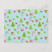 Cute Kerstfeestay Pattern Feestdagenkaart (Voorkant)