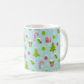 Cute Kerstfeestay Pattern Koffiemok (Voorkant rechts)
