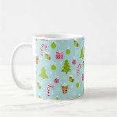 Cute Kerstfeestay Pattern Koffiemok (Links)