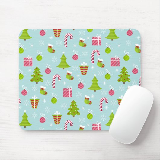 Cute Kerstfeestay Pattern Muismat (Met muis)