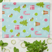Cute Kerstfeestay Pattern Theedoek (Gevouwen)