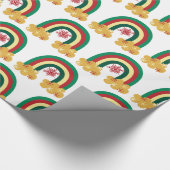 Cute Kerstfeestay Rainbow Gift Cadeaupapier (Hoek)