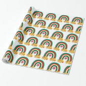 Cute Kerstfeestay Rainbow Gift Cadeaupapier (Uitgerold)