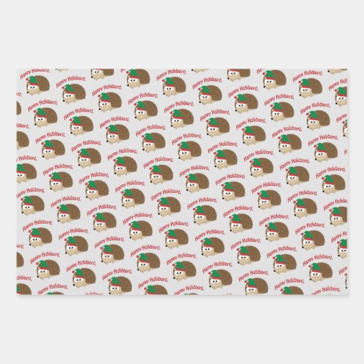 Cute kerstfeestegel inpakpapier vel (Voorkant 2)