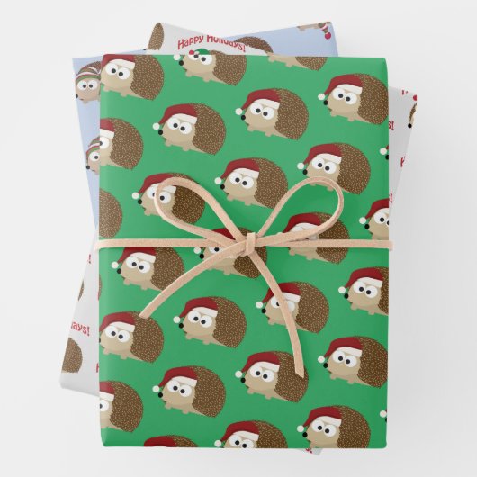 Cute kerstfeestegel inpakpapier vel (In situ)