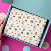 Cute Kerstfeestelijke regenbogen Feestdagen Patroo Tissuepapier