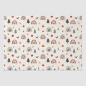 Cute Kerstfeestelijke regenbogen Feestdagen Patroo Tissuepapier (Voorkant)