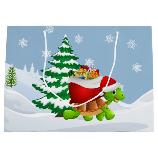 Cute kerstfeesttasje groot cadeauzakje (Voorkant)