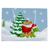 Cute kerstfeesttasje groot cadeauzakje (Achterkant)