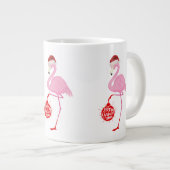Cute Kerstflamingo Grote Koffiekop (Voorkant rechts)