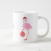 Cute Kerstflamingo Grote Koffiekop (Rechts)