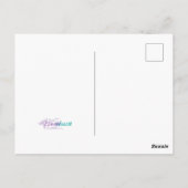 Cute Kerstflamingo op het strand gepersonaliseerd Briefkaart (Achterkant)