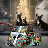Cute KerstFrench Bulldog Cadeaupapier