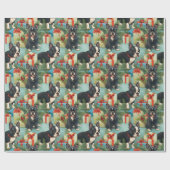 Cute KerstFrench Bulldog Cadeaupapier (Vlak)