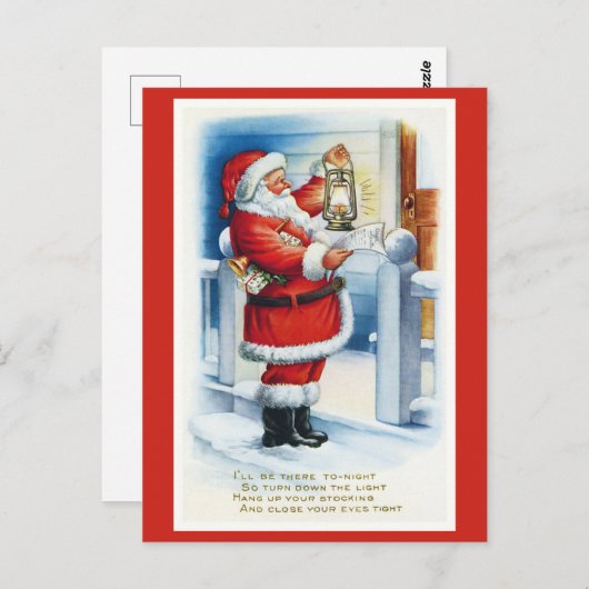 Cute  kerstgedicht briefkaart (Voorkant / Achterkant)