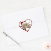 Cute kerstgeit Couple Hart Sticker (Envelop)