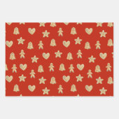 Cute kerstgemberkoekjes inpakpapier vel (Voorkant)