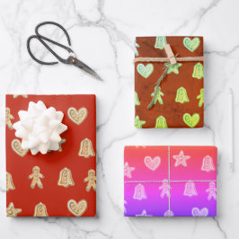 Cute kerstgemberkoekjes inpakpapier vel