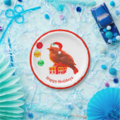 Cute Kerstgevel Papieren Bordje (Feest)