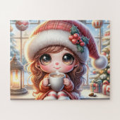 Cute KerstGirl Legpuzzel (Horizontaal)