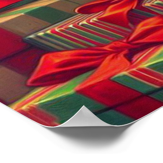 Cute KerstGirl Poster (Hoek)