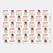 Cute Kersthamster Funny Animal Naam Inpakpapier Vel (Voorkant 2)