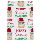 Cute Kersthamster Funny Animal Naam Medium Cadeauzakje (Voorkant)