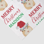 Cute Kersthamster Funny Animal Naam Tissuepapier (Detail)