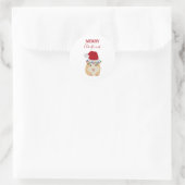Cute Kersthamster Funny Animal Santa Hat Ronde Sticker (Tas)