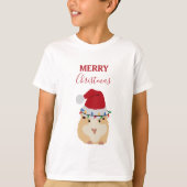 Cute Kersthamster Funny Animal Santa Hat T-shirt