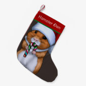 Cute Kersthamster Kleine Kerstsok (Voorkant (Hangend))