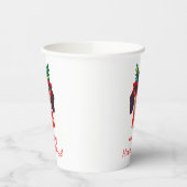 Cute KerstHappy Howlidays Dachshund Dog Party Papieren Bekers (Links)