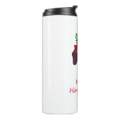 Cute KerstHappy Howlidays Doxie Dachshund Dog Thermosbeker (Gedraaid links)