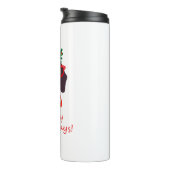 Cute KerstHappy Howlidays Doxie Dachshund Dog Thermosbeker (Geroteerd rechts)