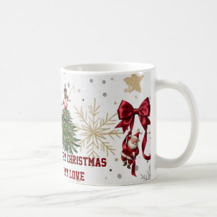 Cute Kersthartjes & Boom Mok voor Koppels