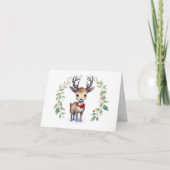 Cute Kerstherten met Kerstkrans LEGE KAART  (Voorkant)