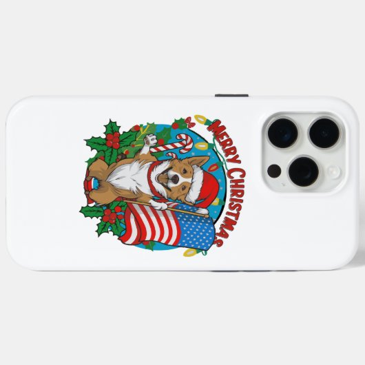 Cute Kersthond Case-Mate iPhone Case (Achterkant (horizontaal))