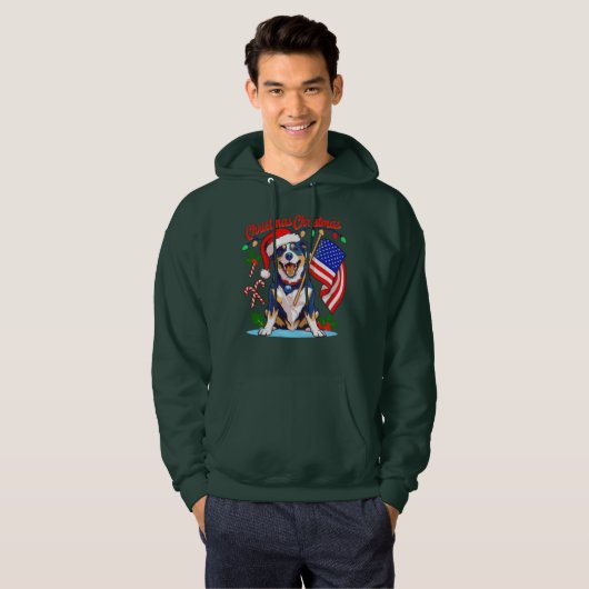 Cute Kersthond Hoodie (Voorkant volledig)