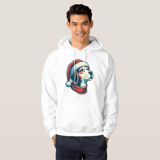 Cute Kersthond Hoodie (Voorkant volledig)