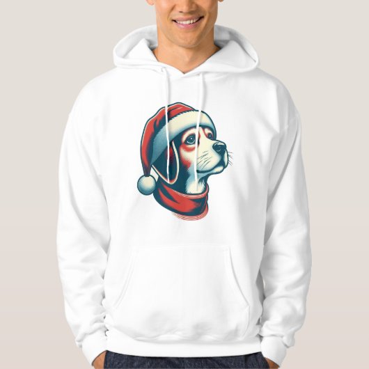 Cute Kersthond Hoodie (Voorkant)