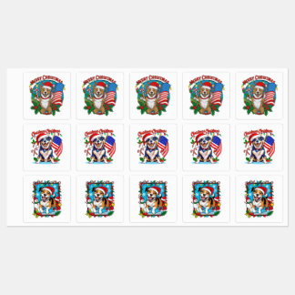 Cute Kersthond Labels