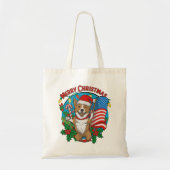 Cute Kersthond Tote Bag (Voorkant)