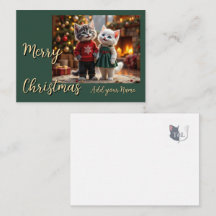 Cute Kerstkaart – Tom & Luna Haard Scene