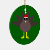 Cute Kerstkalkoen Ornament (Rechts)
