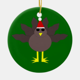 Cute Kerstkalkoen Ornament